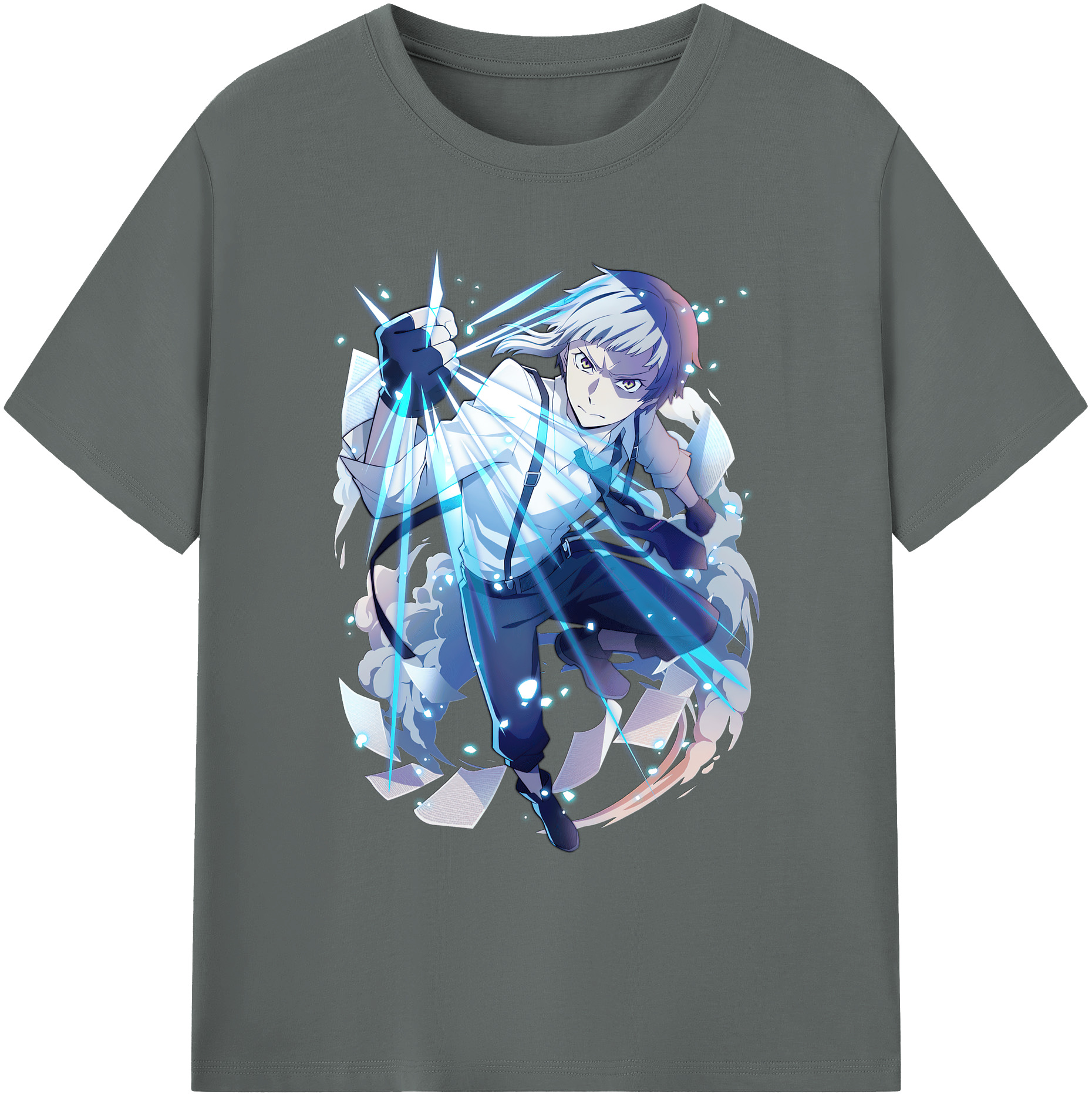 （画像用） 文豪ストレイドッグス Bungo Stray Dogs 綿100％ メンズ半袖Tシャツ｜肌触りやわらか＆通気性